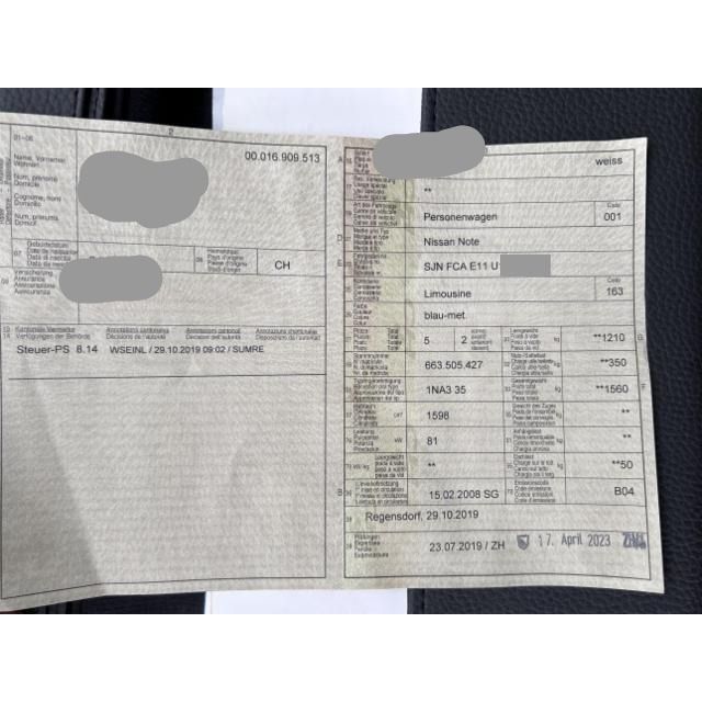 Nissan 1.6 16V Acenta Note [SC]