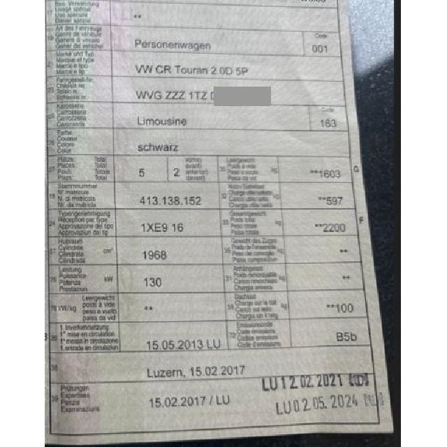 VW 2.0 TDI 177 DSG TOURAN [SC]