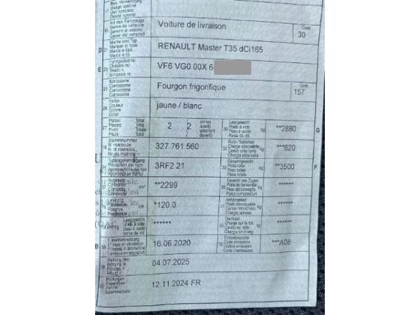 Renault Chassiscabine Master T35 dCi 165 [SC]