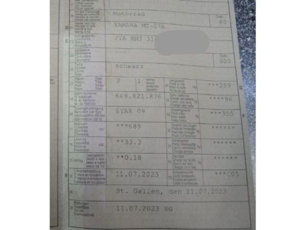 Yamaha 35 KW MT07 ABS [SC]