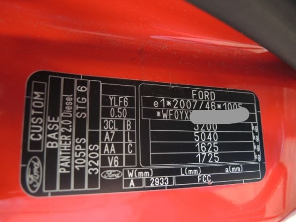 Ford 2.0 TDCi 105 Ambiente Transit Custom L1 [SC]