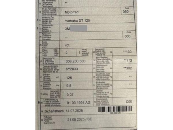 Yamaha Elektrostarter DT 125 RE [SC]