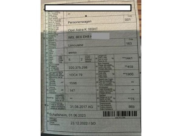 Opel 1.6 T eTEC Excellence S/S Astra [SC]
