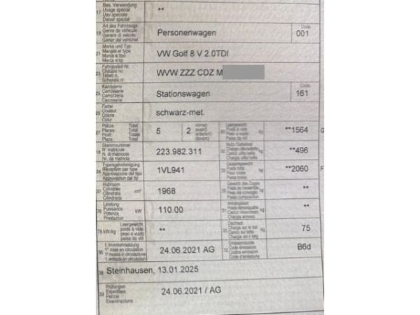 VW 2.0 TDI Style DSG Golf VIII Variant [SC]