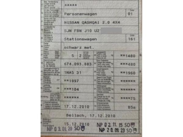 Nissan 2.0 16V Tekna 4x4 Qashqai [SC]