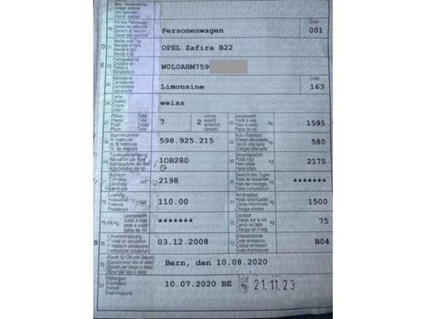 Opel 2.2 16V Direct First Edition Zafira [SC]