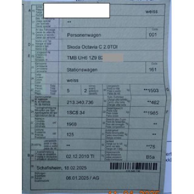 Skoda 2.0 TDI RS DSG Octavia Combi [SC]
