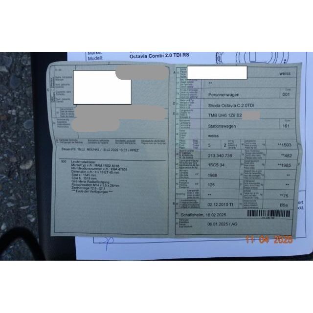 Skoda 2.0 TDI RS DSG Octavia Combi [SC]